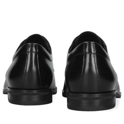 Czarne, męskie półbuty ze skóry, derby Conhpol, CE6400-01 Conhpol 43 Konopka Shoes