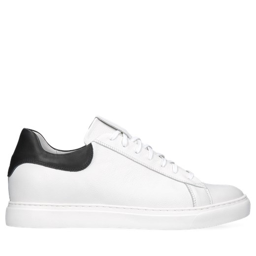 Białe sneakersy podwyższające, buty ze skóry, Conhpol Dynamic, SH2680-04 ze sklepu Konopka Shoes w kategorii Trampki damskie - zdjęcie 171187616