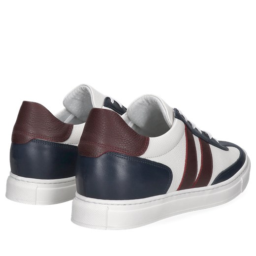 Białe sneakersy podwyższające, buty ze skóry, Conhpol, SH2686-02 39 Konopka Shoes