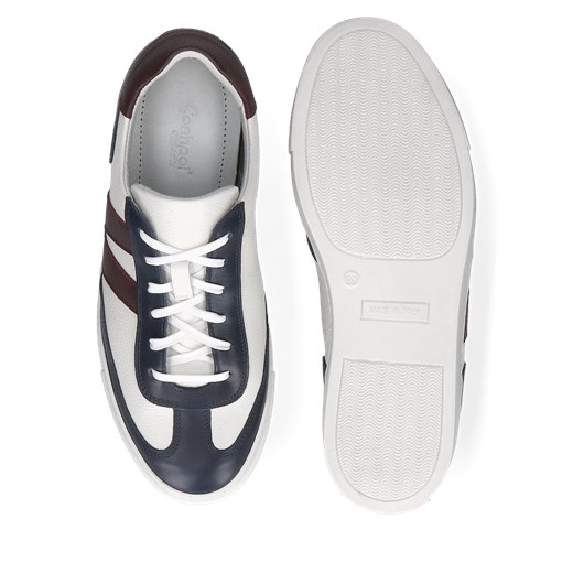 Białe sneakersy podwyższające, buty ze skóry, Conhpol, SH2686-02 41 Konopka Shoes