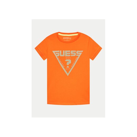 Guess T-Shirt L4GI34 J1314 Pomarańczowy Regular Fit ze sklepu MODIVO w kategorii Bluzki dziewczęce - zdjęcie 171189336