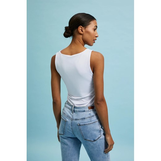 Gładki top biały S Moodo.pl