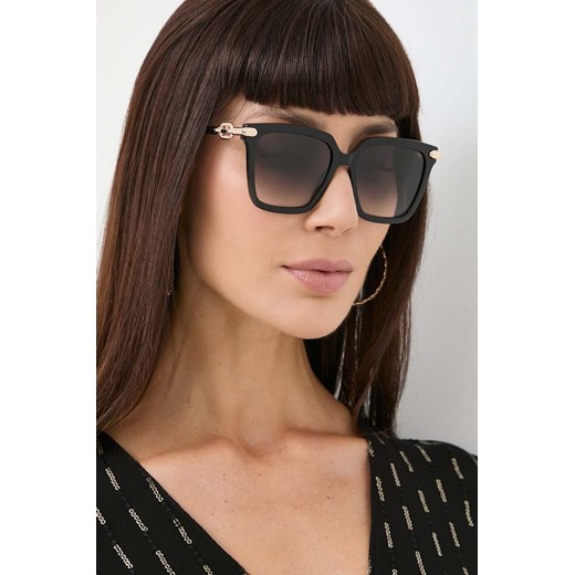 Furla okulary przeciwsłoneczne damskie kolor czarny SFU713_530700 ze sklepu ANSWEAR.com w kategorii Okulary przeciwsłoneczne damskie - zdjęcie 171190878