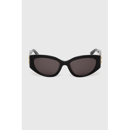 Balenciaga okulary przeciwsłoneczne damskie kolor czarny BB0324SK 55 ANSWEAR.com