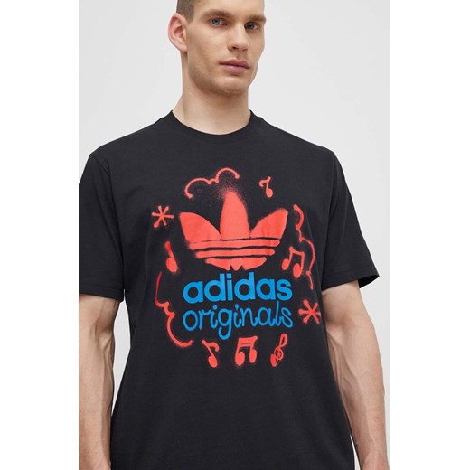 adidas Originals t-shirt bawełniany męski kolor czarny z nadrukiem IS0224 ze sklepu ANSWEAR.com w kategorii T-shirty męskie - zdjęcie 171191148