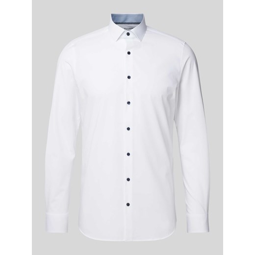 Koszula biznesowa o kroju body fit z kołnierzykiem typu kent ze sklepu Peek&Cloppenburg  w kategorii Koszule męskie - zdjęcie 171193137