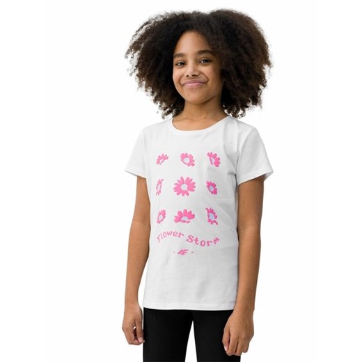 Koszulka dziewczęca 4FJWSS24TTSHF1150 4F 122cm promocja SPORT-SHOP.pl