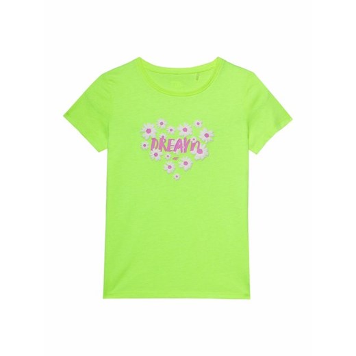 Koszulka dziewczęca 4FJWSS24TTSHF1152 4F ze sklepu SPORT-SHOP.pl w kategorii Bluzki dziewczęce - zdjęcie 171193845