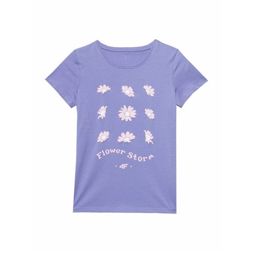 Koszulka dziewczęca 4FJWSS24TTSHF1150 4F ze sklepu SPORT-SHOP.pl w kategorii Bluzki dziewczęce - zdjęcie 171194137