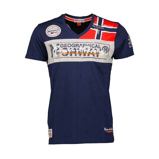 Geographical Norway Koszulka &quot;Jidney&quot; w kolorze granatowym ze sklepu Limango Polska w kategorii T-shirty męskie - zdjęcie 171195466