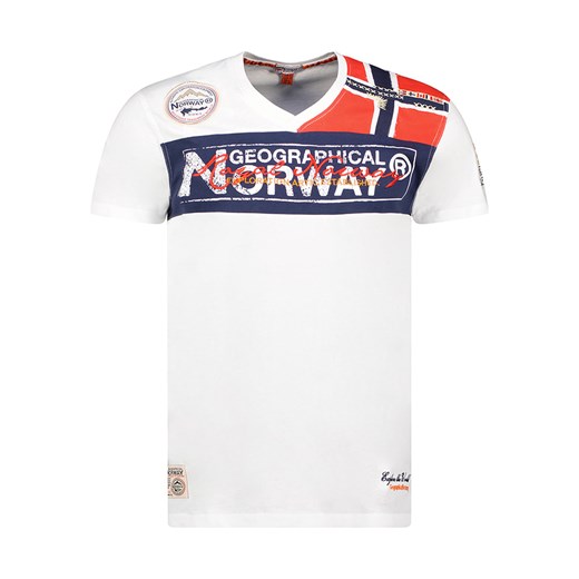 Geographical Norway Koszulka &quot;Jidney&quot; w kolorze białym Geographical Norway XL okazja Limango Polska