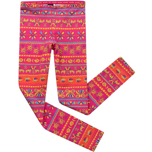 Legginsy w meksykański deseń dla dziewczynki endo  abstrakcyjne wzory