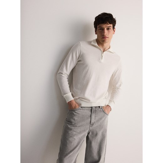 Reserved - Sweter ze stójką - złamana biel ze sklepu Reserved w kategorii Swetry męskie - zdjęcie 171196388