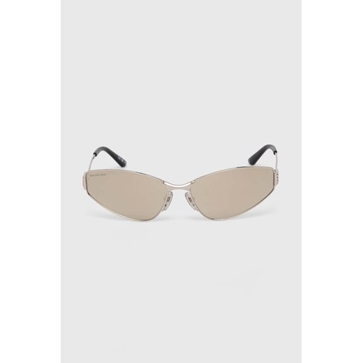 Balenciaga okulary przeciwsłoneczne damskie kolor srebrny BB0335S 65 ANSWEAR.com