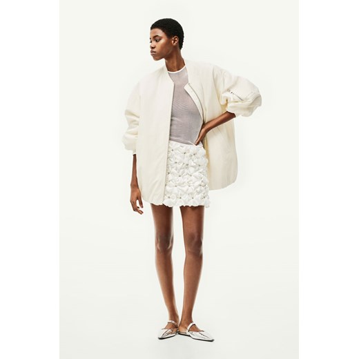 H & M - Spódniczka mini z kamieniami strassu - Biały ze sklepu H&M w kategorii Spódnice - zdjęcie 171197749
