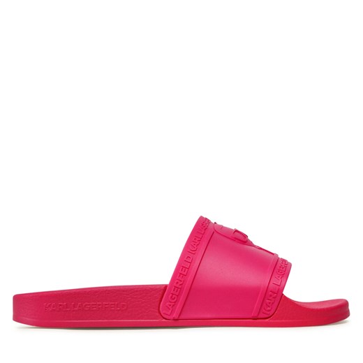 Klapki KARL LAGERFELD KL80919 Fuschia Rubber Karl Lagerfeld 35 eobuwie.pl
