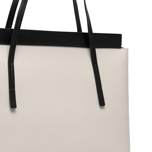 Shopper bag Gino Rossi beżowa na ramię mieszcząca a7
