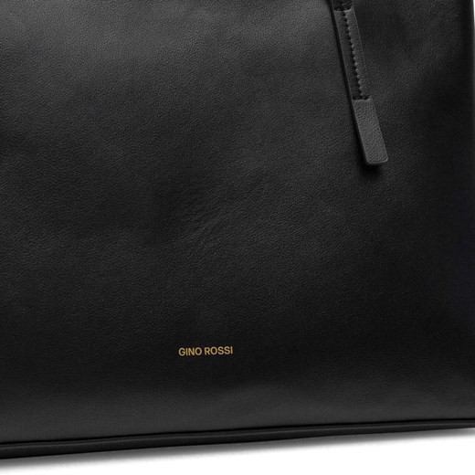 Shopper bag Gino Rossi na ramię czarna matowa 
