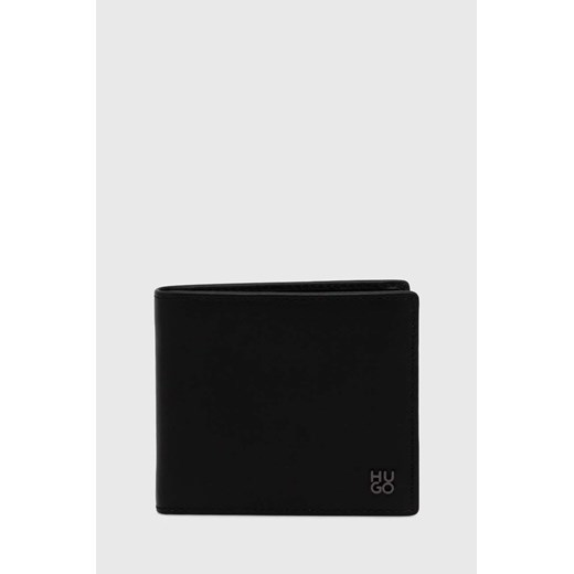 HUGO portfel skórzany męski kolor czarny 50511315 ze sklepu ANSWEAR.com w kategorii Portfele męskie - zdjęcie 171204609