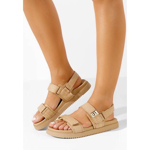 Khaki sandały damskie Mallonia ze sklepu Zapatos w kategorii Sandały damskie - zdjęcie 171205467