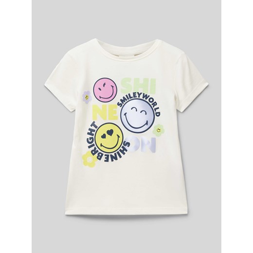 T-shirt z nadrukiem ze sloganem ze sklepu Peek&Cloppenburg  w kategorii Bluzki dziewczęce - zdjęcie 171205736