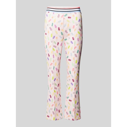 Spodnie ze wzorem na całej powierzchni i elastycznym pasem ze sklepu Peek&Cloppenburg  w kategorii Spodnie damskie - zdjęcie 171205875