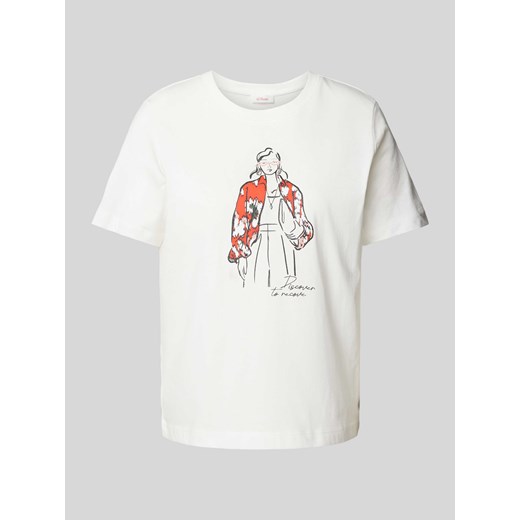 T-shirt z nadrukowanym motywem ze sklepu Peek&Cloppenburg  w kategorii Bluzki damskie - zdjęcie 171205967