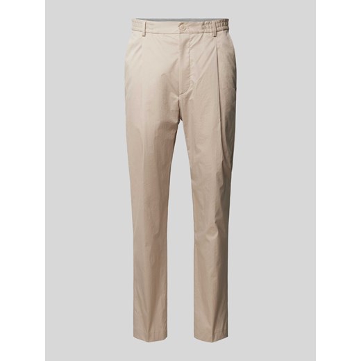 Spodnie z zakładkami w pasie model ‘Caron’ ze sklepu Peek&Cloppenburg  w kategorii Spodnie męskie - zdjęcie 171206099