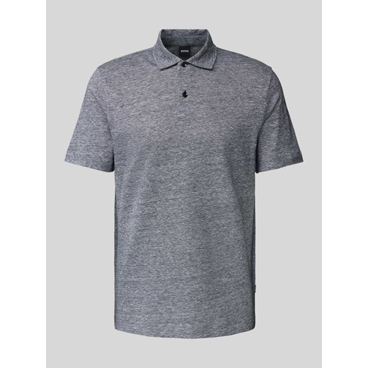 Koszulka polo z mieszanki lnu i bawełny model ‘Press’ ze sklepu Peek&Cloppenburg  w kategorii T-shirty męskie - zdjęcie 171206248