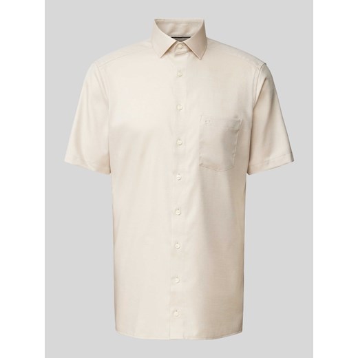 Koszula biznesowa o kroju modern fit z kieszenią na piersi model ‘Bergamo’ ze sklepu Peek&Cloppenburg  w kategorii Koszule męskie - zdjęcie 171206446