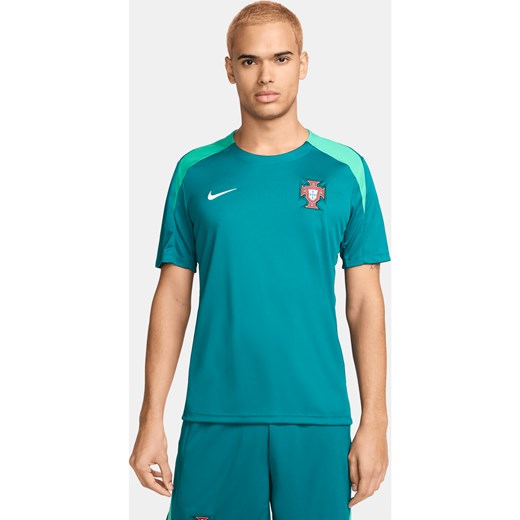 Męska dzianinowa koszulka piłkarska z krótkim rękawem Nike Dri-FIT Portugalia Strike - Zieleń ze sklepu Nike poland w kategorii T-shirty męskie - zdjęcie 171206708
