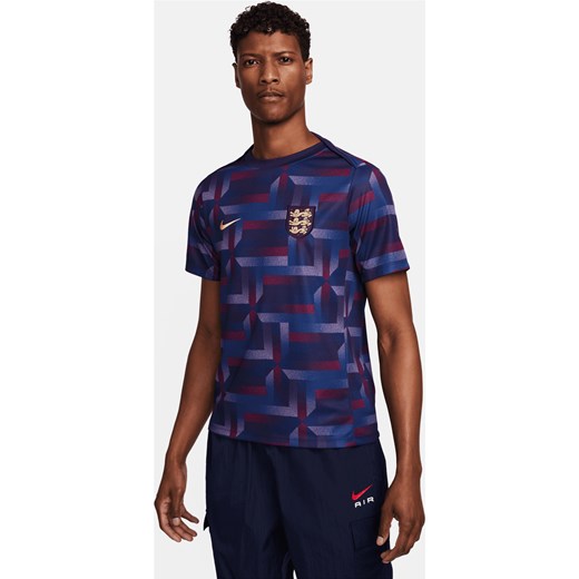 Męska przedmeczowa koszulka piłkarska z krótkim rękawem Nike Dri-FIT Anglia Academy Pro - Fiolet ze sklepu Nike poland w kategorii T-shirty męskie - zdjęcie 171206709