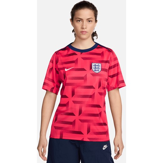 Męska przedmeczowa koszulka piłkarska z krótkim rękawem Nike Dri-FIT Anglia Academy Pro - Czerwony ze sklepu Nike poland w kategorii T-shirty męskie - zdjęcie 171206747