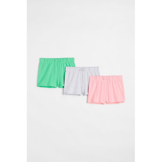 H & M - Bawełniane szorty 3-pak - Zielony ze sklepu H&M w kategorii Spodenki dziewczęce - zdjęcie 171206856