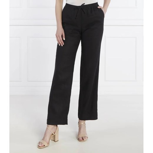 Samsøe Samsøe Lniane spodnie Hoys string | Straight fit ze sklepu Gomez Fashion Store w kategorii Spodnie damskie - zdjęcie 171210315