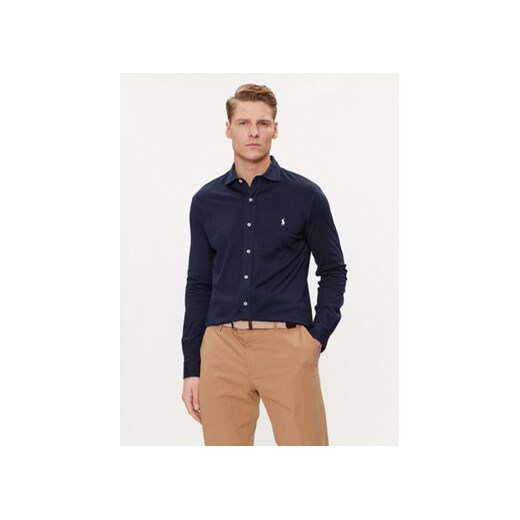 Polo Ralph Lauren Koszula 710899386003 Granatowy Slim Fit ze sklepu MODIVO w kategorii Koszule męskie - zdjęcie 171211537