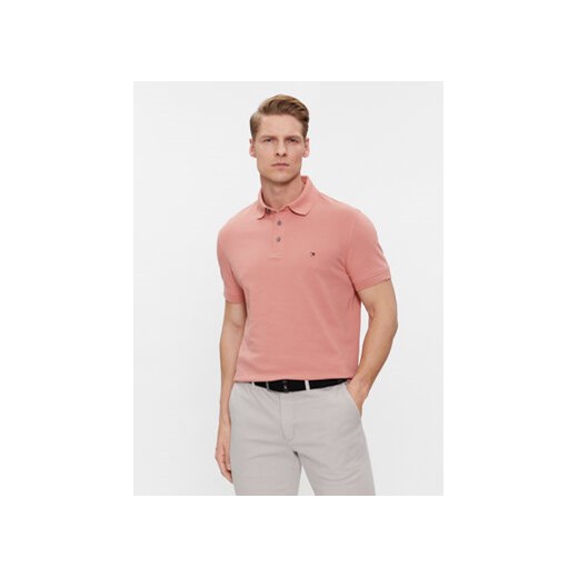 Tommy Hilfiger Polo 1985 MW0MW17771 Różowy Slim Fit ze sklepu MODIVO w kategorii T-shirty męskie - zdjęcie 171211917