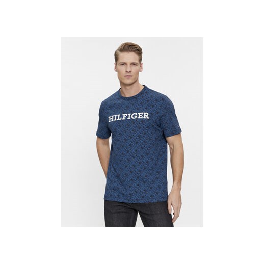 Tommy Hilfiger T-Shirt Monogram MW0MW32600 Granatowy Regular Fit ze sklepu MODIVO w kategorii T-shirty męskie - zdjęcie 171211928