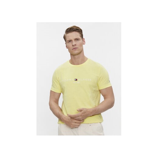 Tommy Hilfiger T-Shirt Tommy Logo Tee MW0MW11797 Żółty Regular Fit ze sklepu MODIVO w kategorii T-shirty męskie - zdjęcie 171212187