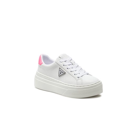 Guess Sneakersy FLGAMA ELE12 Biały ze sklepu MODIVO w kategorii Buty sportowe damskie - zdjęcie 171212328