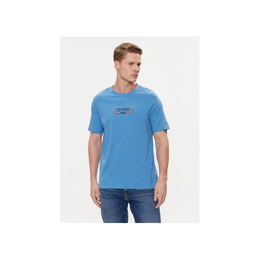 Tommy Hilfiger T-Shirt Track Graphic MW0MW34429 Niebieski Regular Fit ze sklepu MODIVO w kategorii T-shirty męskie - zdjęcie 171212756