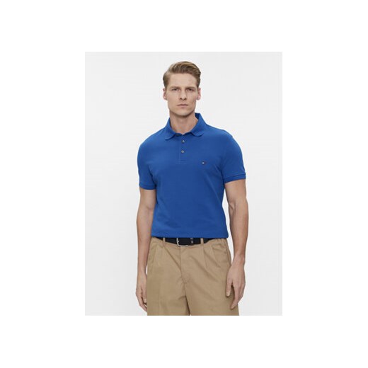 Tommy Hilfiger Polo 1985 MW0MW17771 Niebieski Slim Fit ze sklepu MODIVO w kategorii T-shirty męskie - zdjęcie 171212768