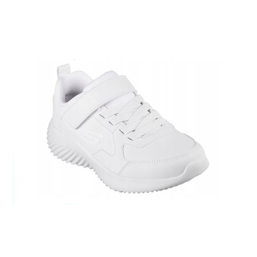 Białe buty sportowe dziecięce Skechers sznurowane 