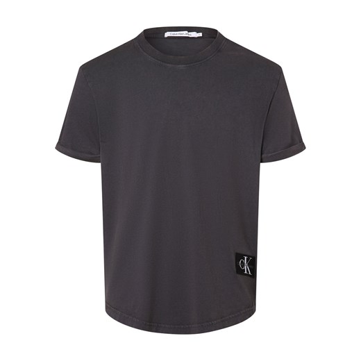 Calvin Klein Jeans Koszulka męska Mężczyźni Bawełna antracytowy jednolity ze sklepu vangraaf w kategorii T-shirty męskie - zdjęcie 171213608