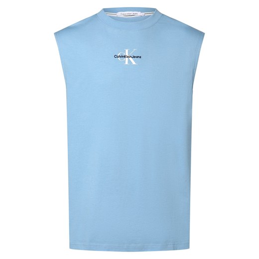 Calvin Klein Jeans Koszulka męska Mężczyźni Dżersej jasnoniebieski jednolity ze sklepu vangraaf w kategorii T-shirty męskie - zdjęcie 171213609
