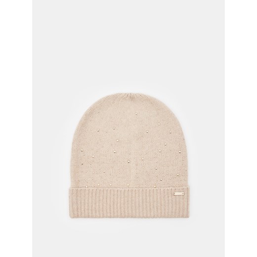 Mohito - Beżowa czapka beanie - beżowy ze sklepu Mohito w kategorii Czapki zimowe damskie - zdjęcie 171215757