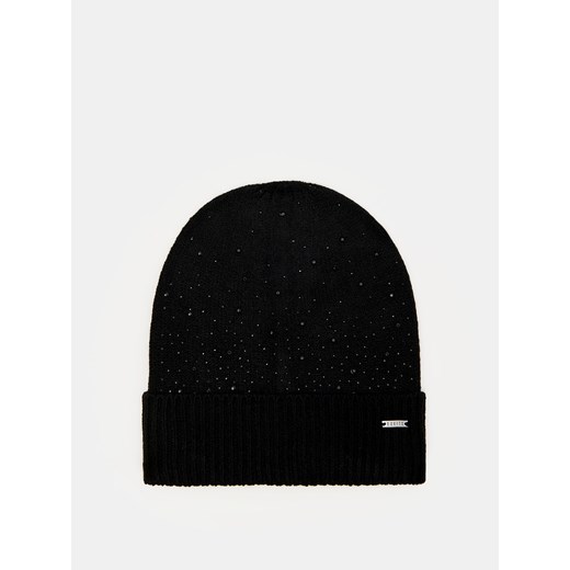 Mohito - Czarna czapka - czarny ze sklepu Mohito w kategorii Czapki zimowe damskie - zdjęcie 171215765