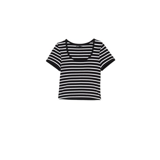 Cropp - T-shirt w paski - czarny ze sklepu Cropp w kategorii Bluzki damskie - zdjęcie 171215858