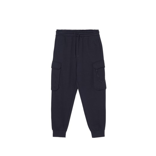 Cropp - Czarne dresowe joggery - czarny ze sklepu Cropp w kategorii Spodnie męskie - zdjęcie 171215908