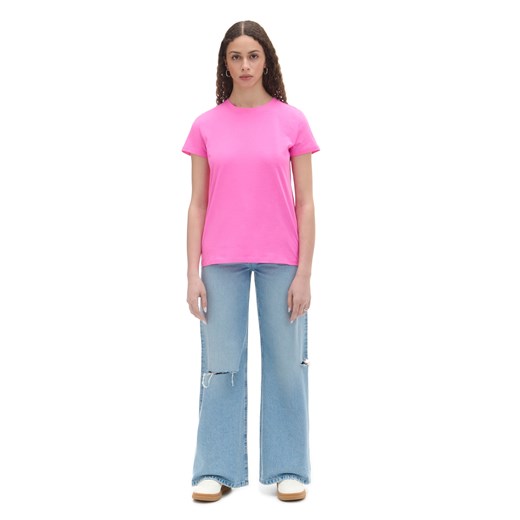 Cropp - Różowy T-shirt - różowy ze sklepu Cropp w kategorii Bluzki damskie - zdjęcie 171218976